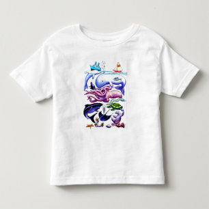 Camiseta Infantil Criaturas do mar