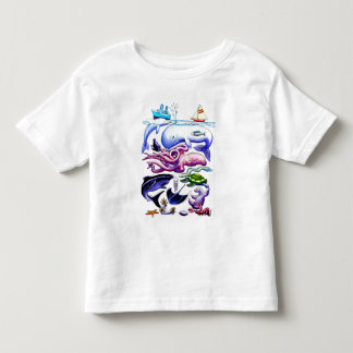 Camiseta Infantil Criaturas do mar