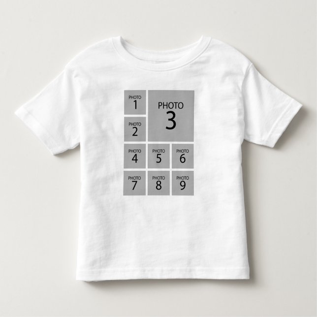 Camiseta Infantil Crie a sua colagem modelo 9 FOTO Personalizada (Frente)