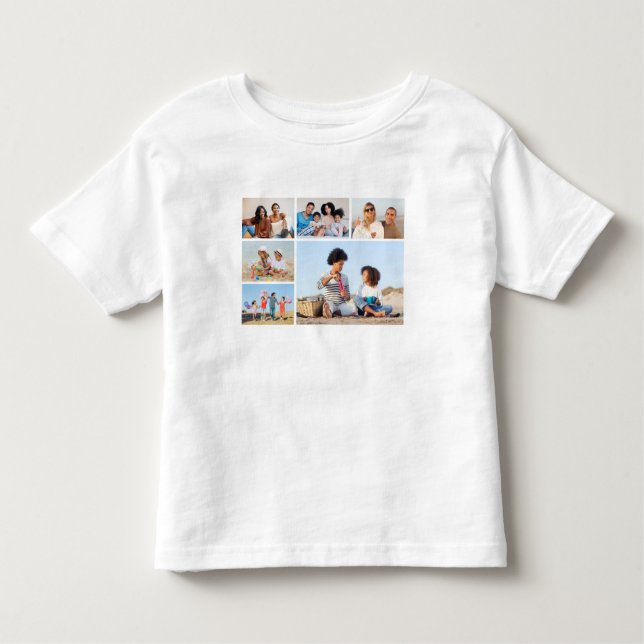 Camiseta Infantil Crie a sua própria colagem de 6 fotos (Frente)