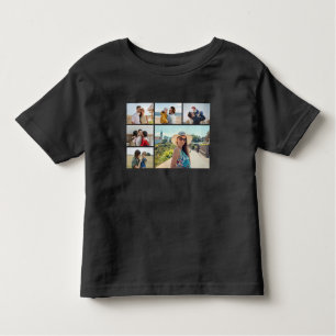 Camiseta Infantil Crie a sua própria colagem de 6 fotos