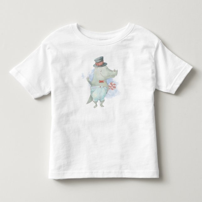 Camiseta Infantil Crie o seu próprio jacaré cômodo (Frente)