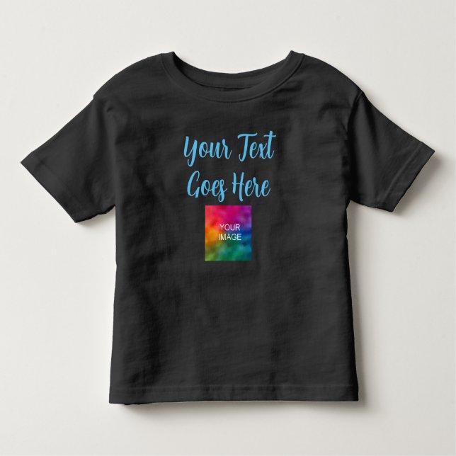 Camiseta Infantil Crie o seu próprio Modelo preto moderno (Frente)