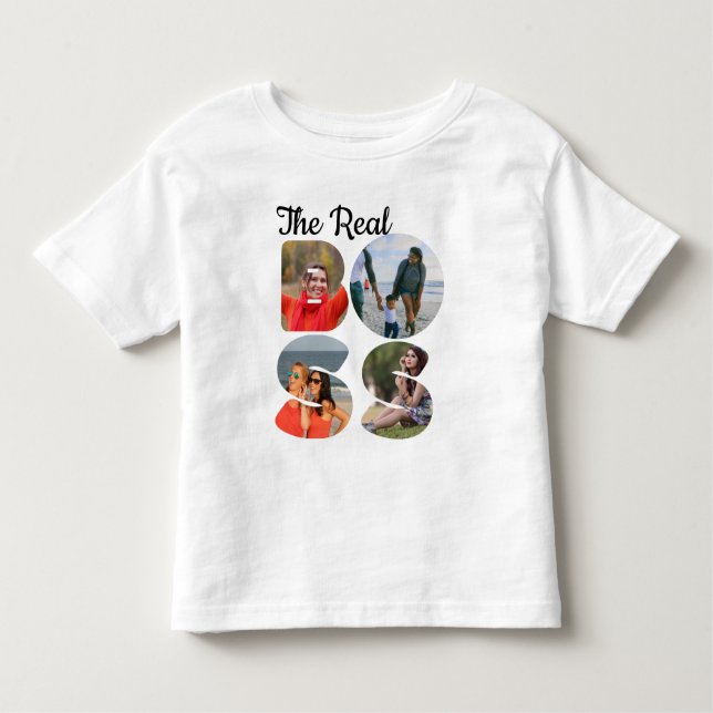 Camiseta Infantil Crie seu próprio casal de correspondência de fotos (Frente)