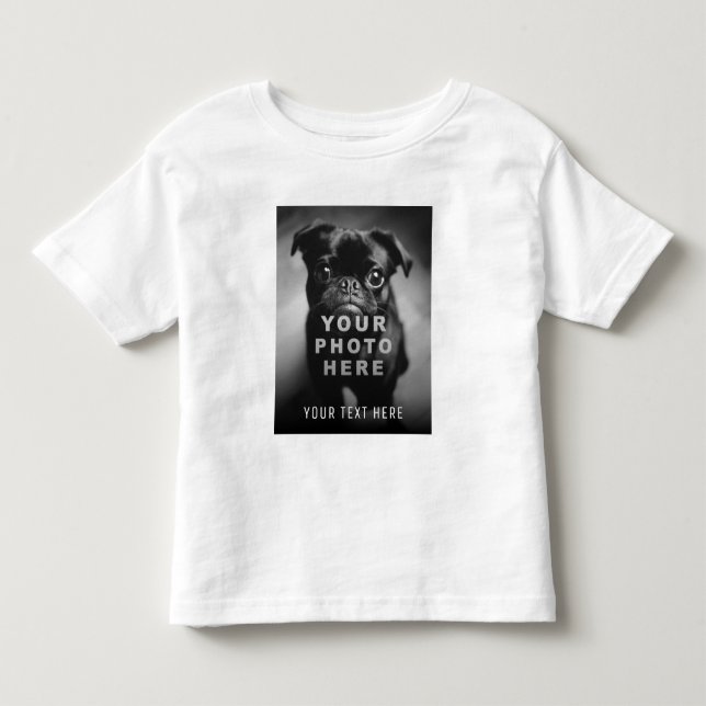 Camiseta Infantil Crie seu próprio texto simples e personalizado com (Frente)