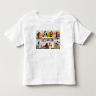 Camiseta Infantil Crie sua própria colagem de fotos de 9