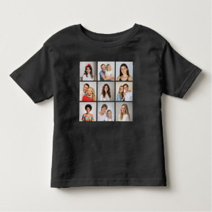 Camiseta Infantil Crie sua própria colagem de fotos de 9
