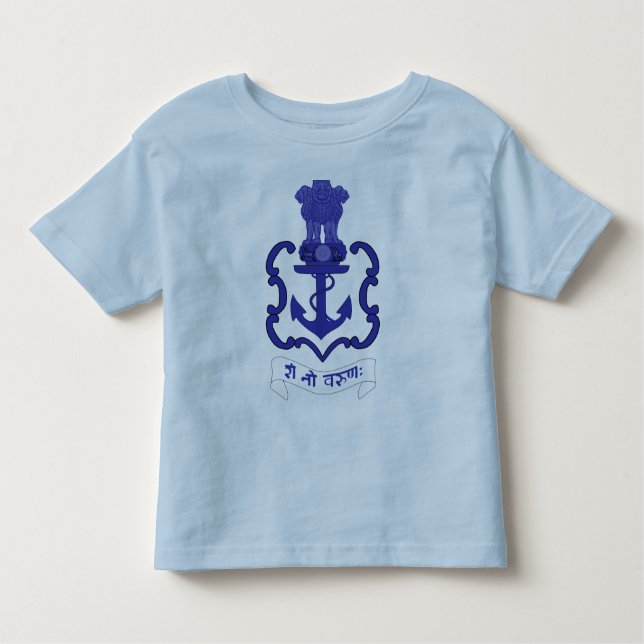 Camiseta Infantil Crista indiana do marinho, India (Frente)