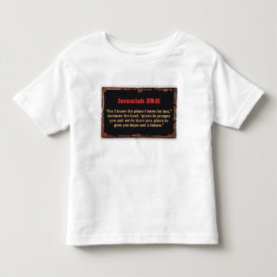 Camiseta Infantil Cristã Versículo Bíblico Jeremia