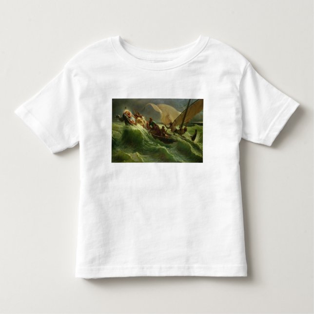 Camiseta Infantil Cristo adormecido em seu barco (Frente)