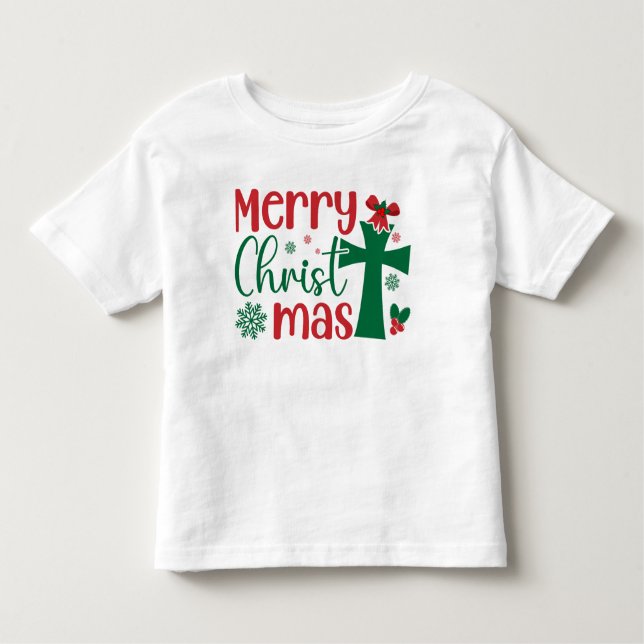 Camiseta Infantil Cristo de feliz Mas, Natal (Frente)