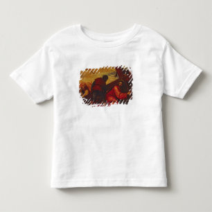 Camiseta Infantil Cristo que afunda-se sob o peso da cruz