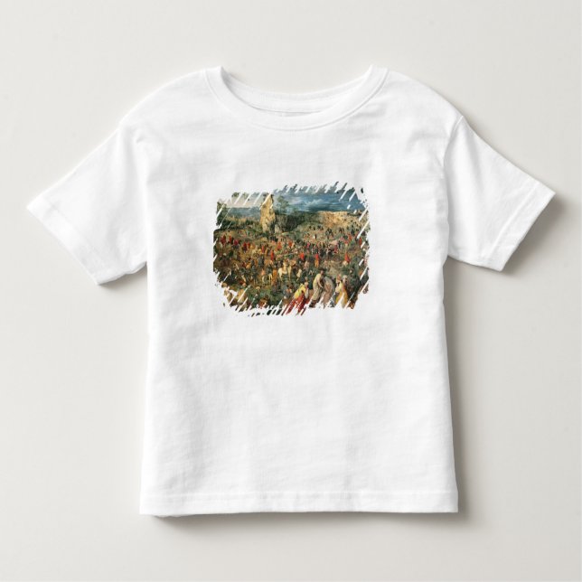 Camiseta Infantil Cristo que leva a cruz, 1564 (Frente)