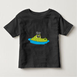 Camiseta Infantil Crocodilo bonito com Boné do Newboy - Cartoon Engr