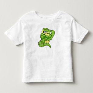 Camiseta Infantil Crocodilo como Criador de Porcos e Músculos Grand