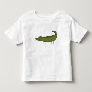 Camiseta Infantil Crocodilo em forma de boneco de palito