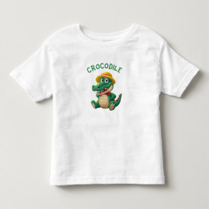 Camiseta Infantil Crocodilo engraçado bonito