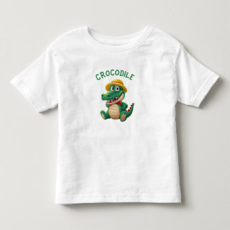 Camiseta Infantil Crocodilo engraçado bonito