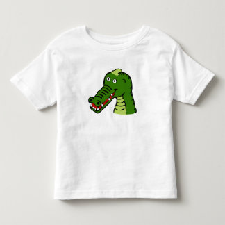 Camiseta Infantil Crocodilo verde - camisola da criança