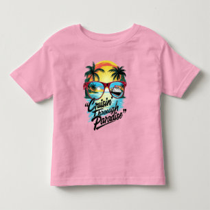Camiseta Infantil Cruisin' Through Paradise: Vibes de Escape Tropica