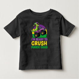 Camiseta Infantil Crush Mardi Gras Monster Dinossaur t rex Todd