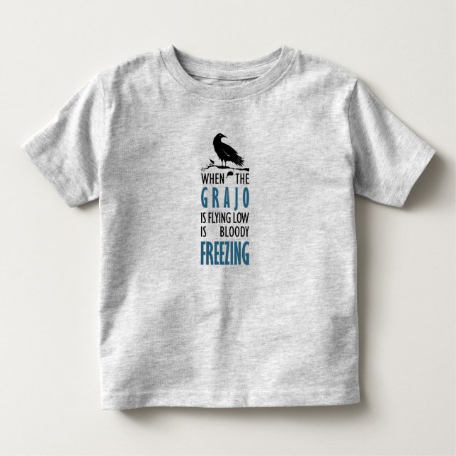 Camiseta Infantil Cuando el grajo vuela bajo (Frente)