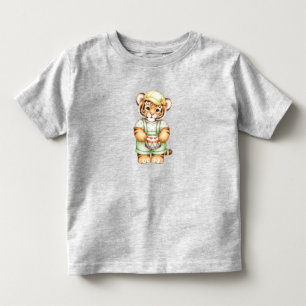 Camiseta Infantil Cubo Tiger com tambor de brinquedo por Natasha Us