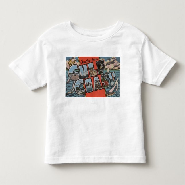 Camiseta Infantil Cumprimentos da costa do golfo (Frente)