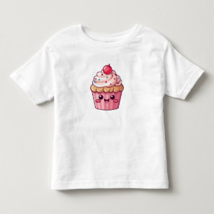 Camiseta Infantil Cupcake cômoda com cobertura de creme