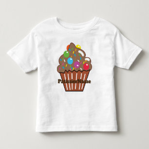 Camiseta Infantil Cupcake de Chocolates duplos