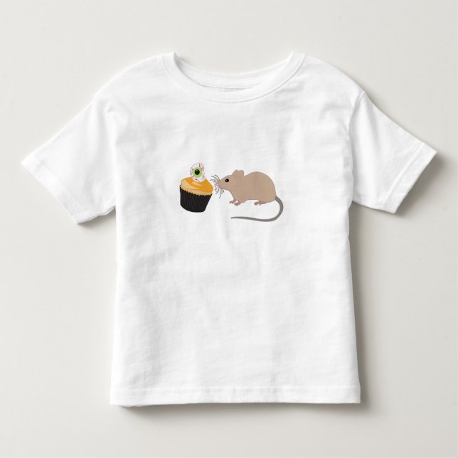 Camiseta Infantil Cupcake de Olho de Halloween (Frente)