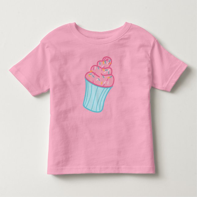 Camiseta Infantil Cupcake doce (Frente)