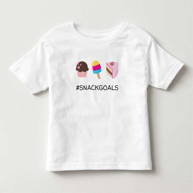 Camiseta Infantil cupcake SNACKGOALS Fatia de Bolo (Frente)