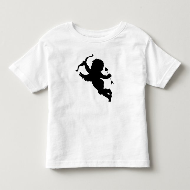Camiseta Infantil Cupido correndo com um arco (Frente)