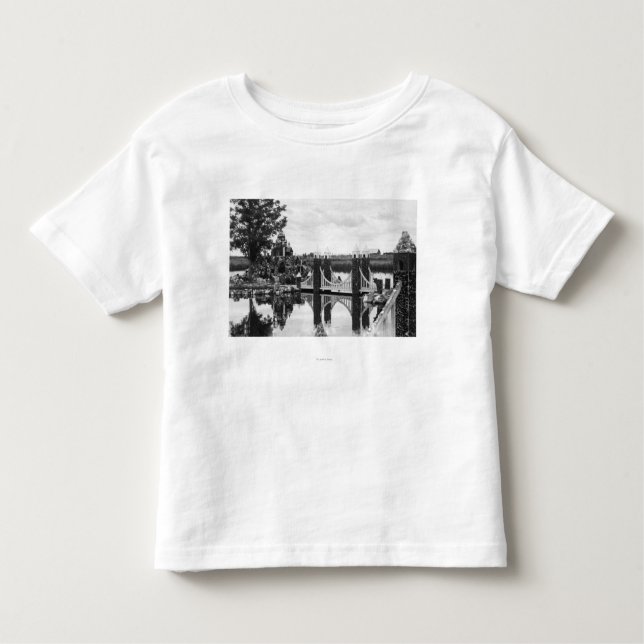 Camiseta Infantil Curvatura, fotografia do jardim de rocha de Oregon (Frente)