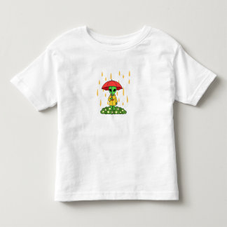 Camiseta Infantil Cute Alien With Umbrella Kawaii Space Character