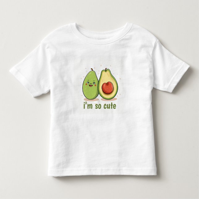 Camiseta Infantil Cute Avocado Love Gift Kids T-shirt (Frente)