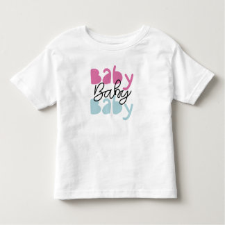 Camiseta Infantil Cute "Baby Baby Baby" Graphic  Toddler Tee