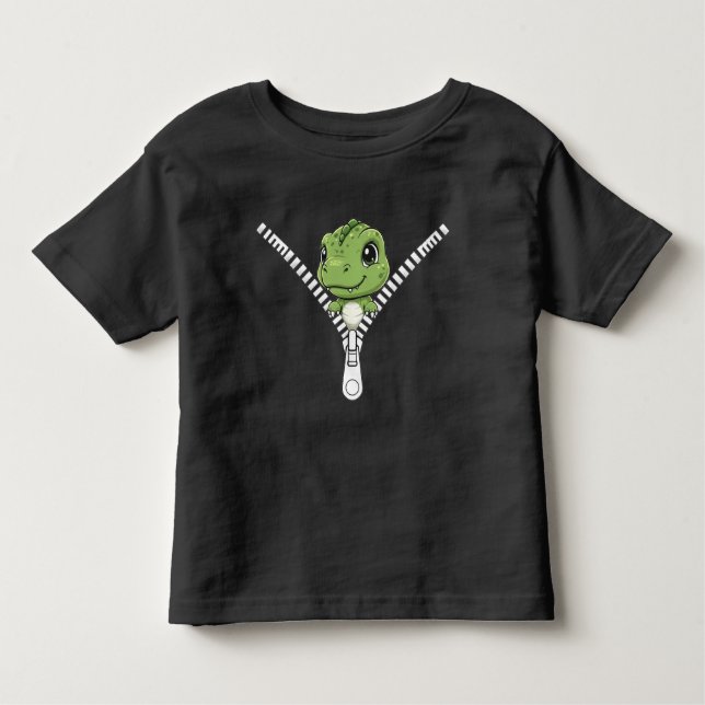 Camiseta Infantil Cute baby dinosaur Peek  (Frente)
