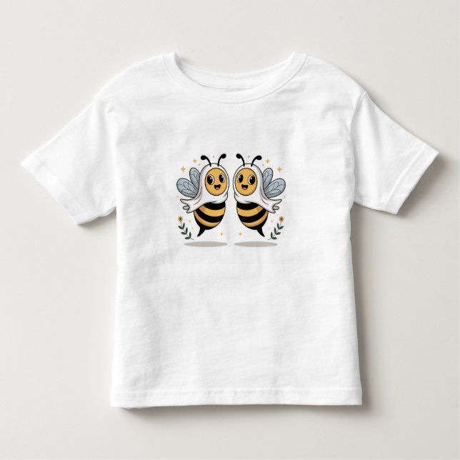 Camiseta Infantil Cute Bees Illustration for Kids (Frente)