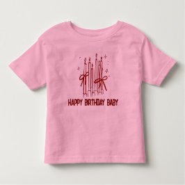 Camiseta Infantil Cute Birthday Candle T-Shirt for Kids
