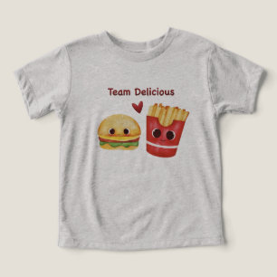 Camiseta Infantil Cute Burger & Fries Melhores Ami