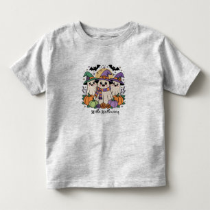 Camiseta infantil Cute Cartoon fantasmas Olá Hallo