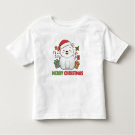 Camiseta Infantil Cute Christmas Polar Bear Illustration