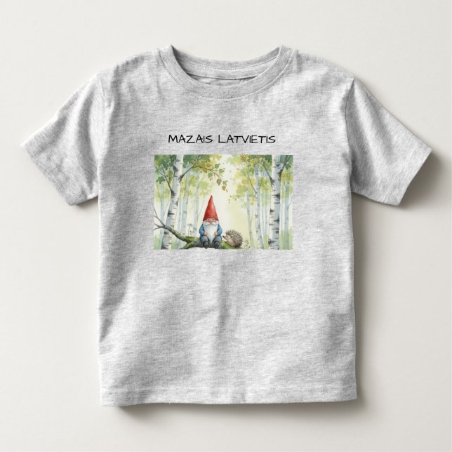 Camiseta Infantil Cute Custom Latvian Latvietis gnome (Frente)