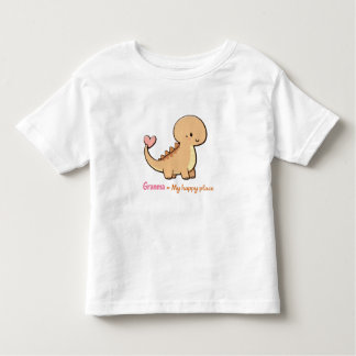 Camiseta Infantil Cute Dinosaur Granma My Safe Place Toddler Shirt |