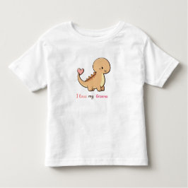 Camiseta Infantil Cute Dinosaur I Love My Granma Toddler Shirt | Gra