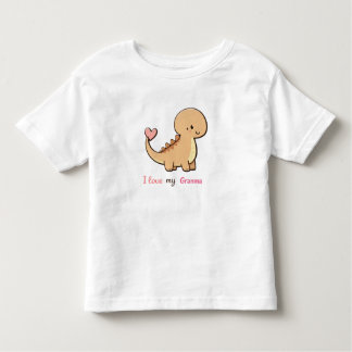 Camiseta Infantil Cute Dinosaur I Love My Granma Toddler Shirt | Gra