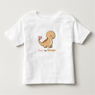 Camiseta Infantil Cute Dinosaur I Love My Granpa Toddler Shirt | Gra