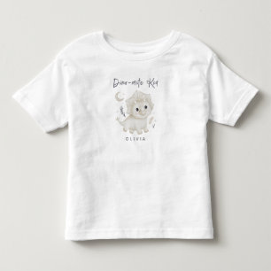 Camiseta Infantil Cute Dinossauro Aquarela Dino-mite Criança Nome Pe